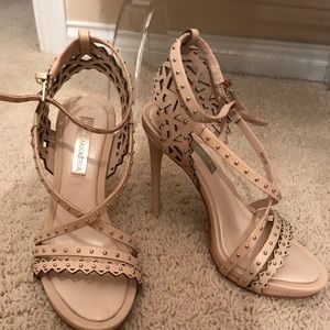 BCBG Nude studded Strappy Heels